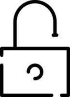 A black and white icon of a padlock vector