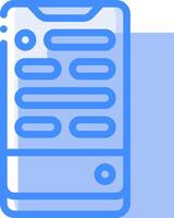 A blue phone with a blue icon vector