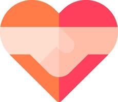 A heart with two hands holding each other vector