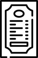 A menu icon with a black outline vector
