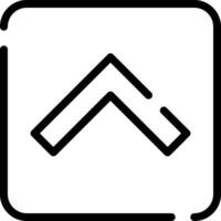 A black and white icon of a triangle vector