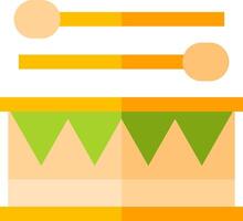 A drum with a green and yellow flag vector
