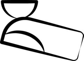 A black and white drawing of a clock vector