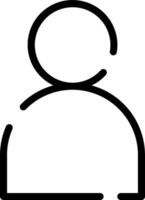 A person with a black outline on a white background vector