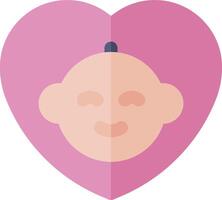 A baby's face in a heart shape vector