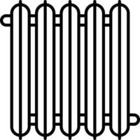 A black and white illustration of a radiator vector