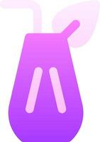 A purple drink with a straw in it vector