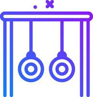Two balls are hanging from a bar vector