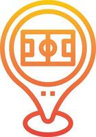 A soccer ball with a soccer ball on top of it vector