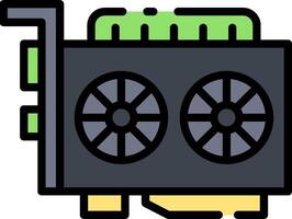 A computer with two fans on it vector
