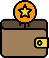 Wallet icon with star vector