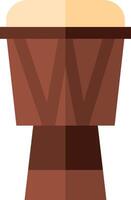 A wooden drum with a white lid vector