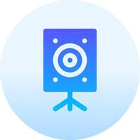 A speaker icon on a blue circle vector