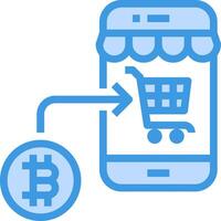 Bitcoin mobile app vector