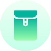 A green envelope icon on a white background vector