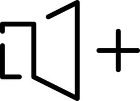 A speaker icon with a plus sign vector