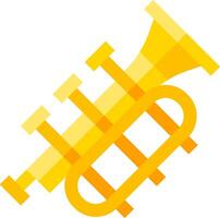 A yellow trumpet on a white background vector