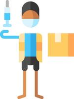 A man with a syringe and a box vector