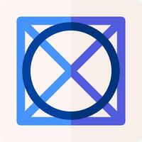 A blue square with a cross in the middle vector