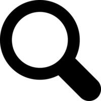 A magnifying glass icon on a white background vector