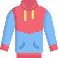 A hoodie with a red and blue color vector
