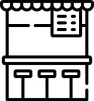A restaurant with a sign on the counter vector