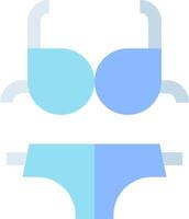 A blue bikini and a blue bra vector