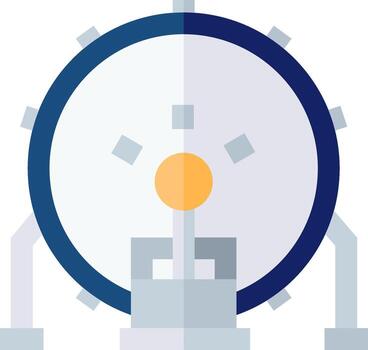 A flat icon of a machine with a light bulb vector