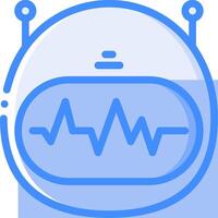 A robot with an heartbeat icon vector