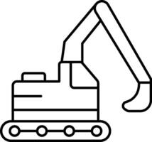 An outline of a construction machine vector