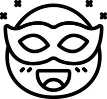 A black and white drawing of a mask vector