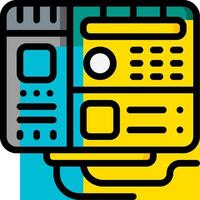 A phone with a cord and a cordless phone vector