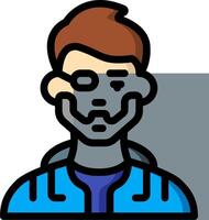 A man with a mask on his face vector