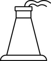 A black and white drawing of a beaker vector