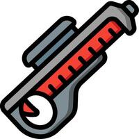 A tool with a red handle and a red handle vector