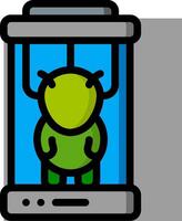 Android phone in a box vector