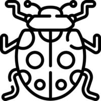 A ladybug icon on a white background vector