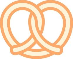 A pretzel icon with two twisted pretzels vector