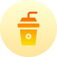 A drink icon with a straw and straw vector