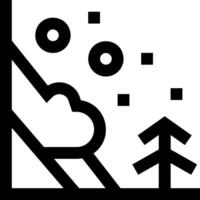 A black and white image of a tree and a snowman vector