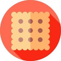 A flat icon of a biscuit with dots on it vector