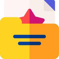 A folder with a star on it vector