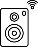 A speaker with wifi symbol on it vector