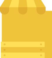 A yellow shop with a sign on it vector