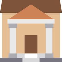A building with columns and a roof vector