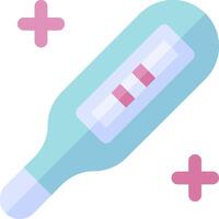 A thermometer with a pink cross on it vector