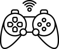 A game controller with wifi icon vector