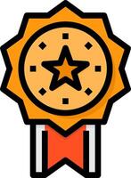 A star badge icon on a white background vector