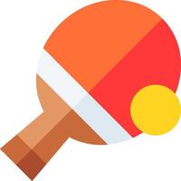 A ping pong paddle and ball on a white background vector