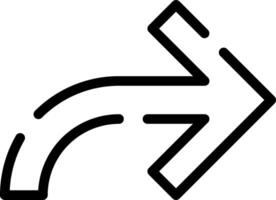 A black and white arrow pointing left vector